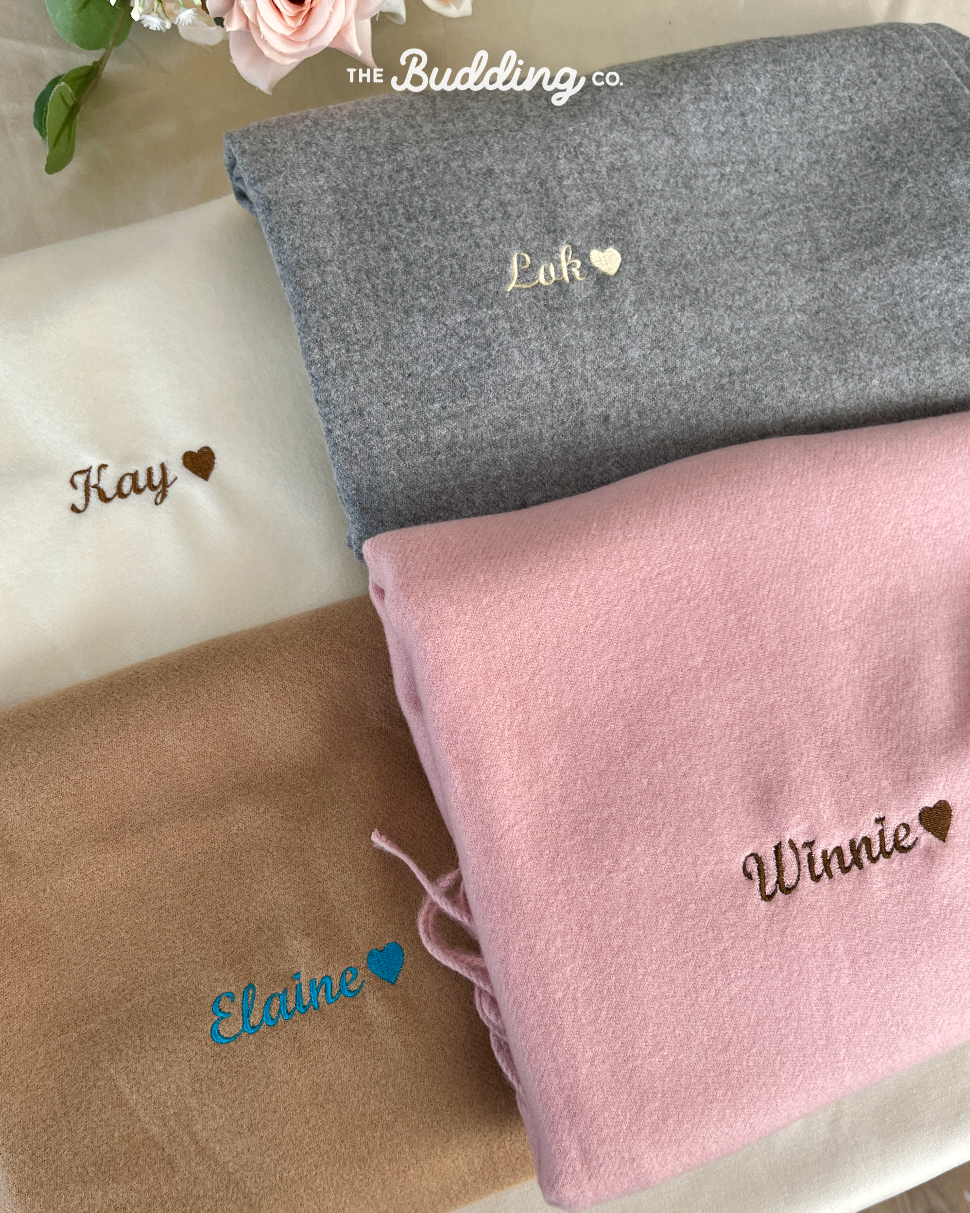 個性化刺繡披肩頸巾