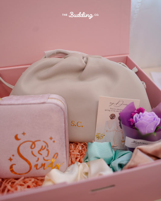 個性化牛皮雲朵袋 搭配首飾盒