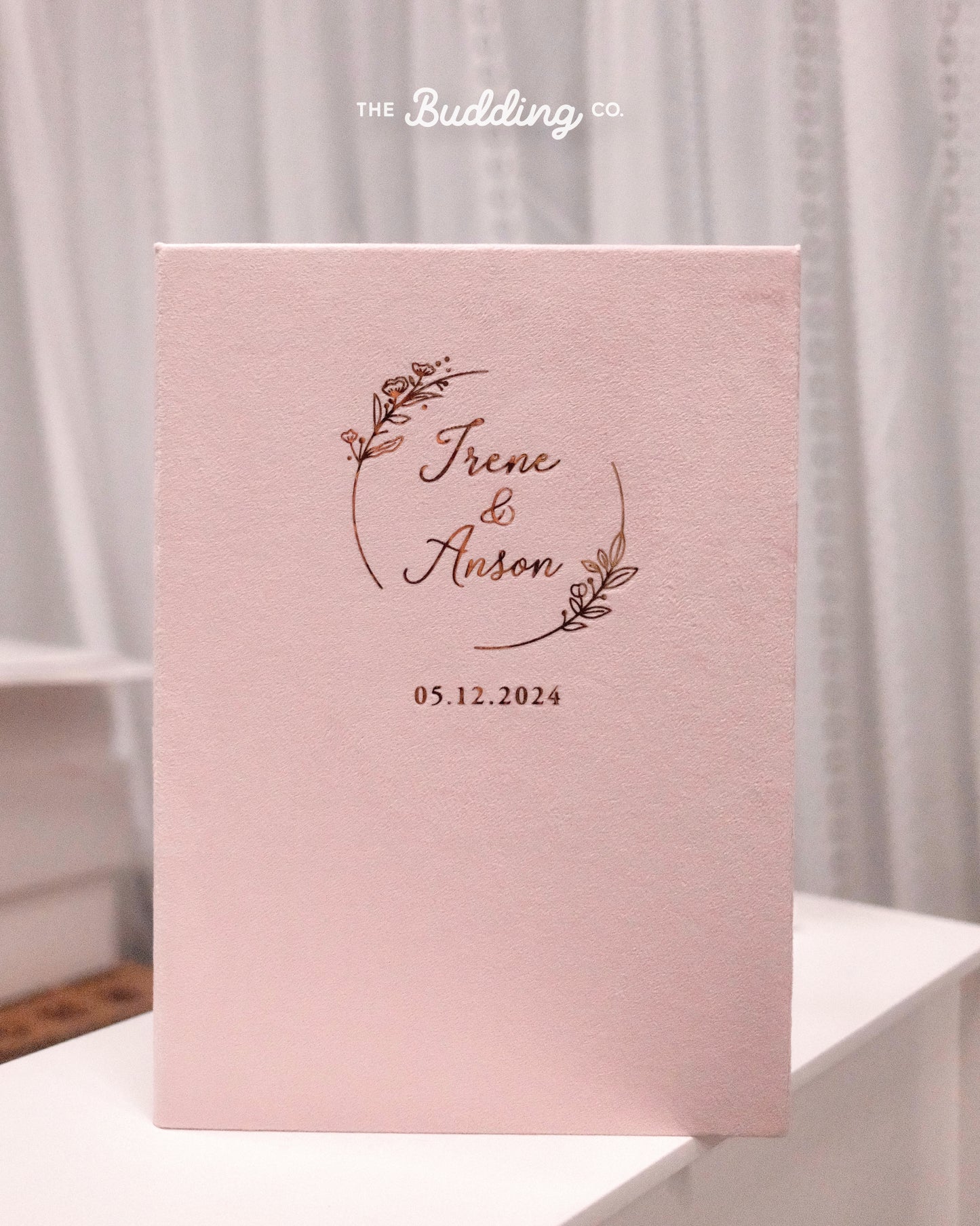 個性化絨毛結婚證書套